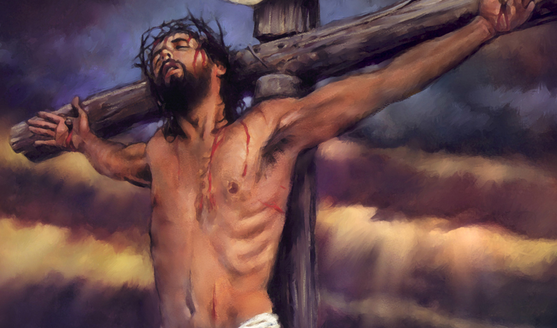 Black And White Jesus On The Cross. hot nailed to a cross, easter,